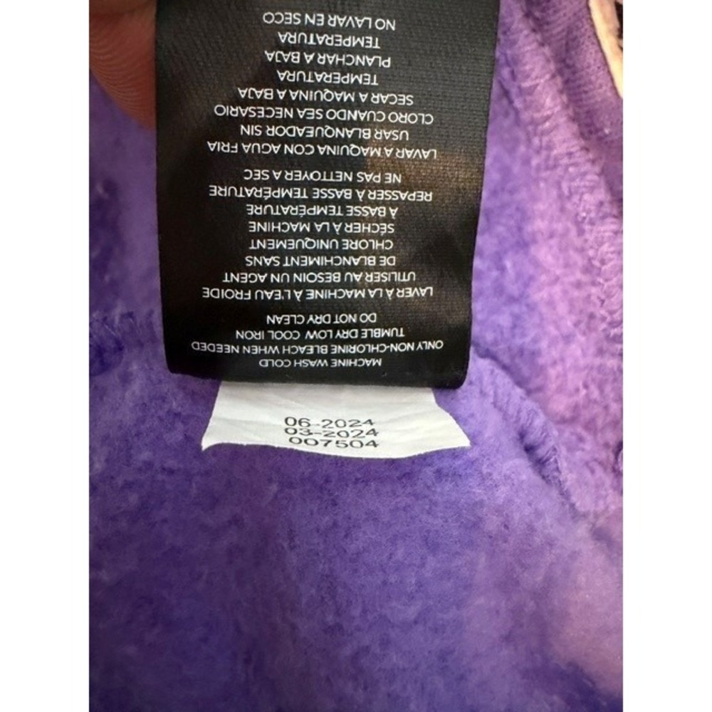 Women's Purple Brand 47 MN Vikings Drawstring Tie Hooded Sweatshirt Size L - Picture 5 of 7